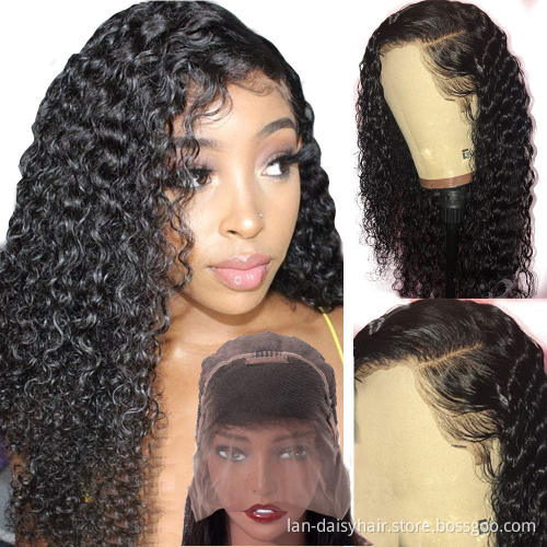 Brazilian Hair Kinky Curly  HD Lace  Wig 100%  Human Hair 150% density 13x4 Thin Transparent HD Lace Frontal Closure Wigs